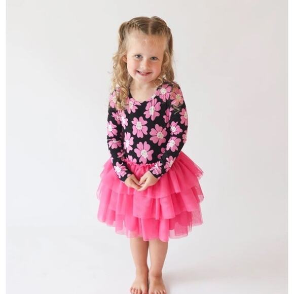 Posh Peanut Bamboo Long Sleeve Tulle Dress Girl Fall Halloween 0-3 Months NEW - Picture 1 of 9